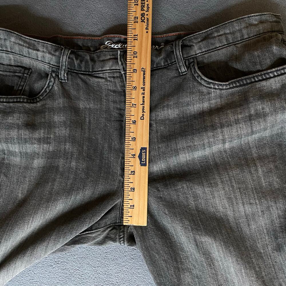 Eddie Bauer Boyfriend Plaid Flannel Lined Jeans Womens 10 Faded Black Outdoors - Picture 10 of 16